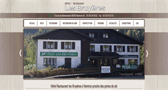 Desktop Screenshot of hotel-restaurant-lesbruyeres.com
