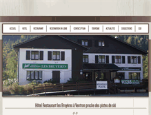 Tablet Screenshot of hotel-restaurant-lesbruyeres.com